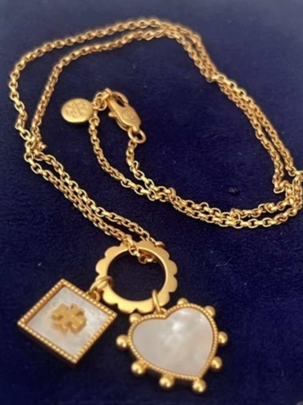 Tory Burch Mother of Pearl pendant necklace
